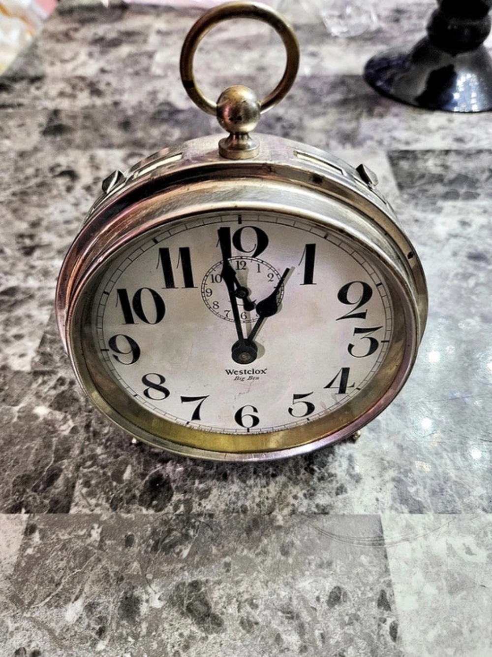 Westclox Baby Ben Vintage Alarm Clock Silver & Gold